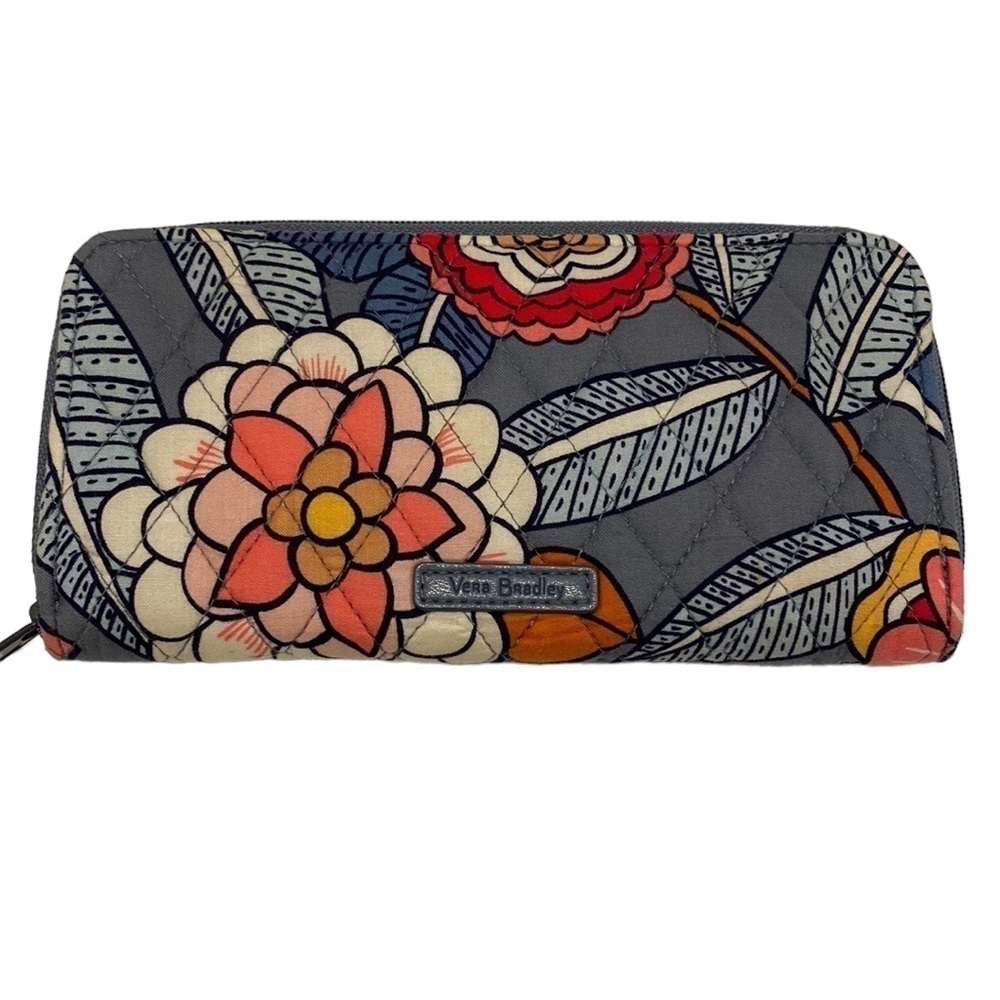Vera Bradley Accordion Wallet Tropical Evening Pattern